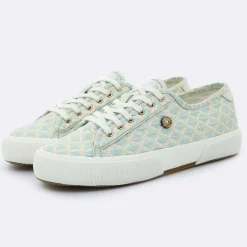 Best Faguo Baskets Birch à carreaux aqua/doré