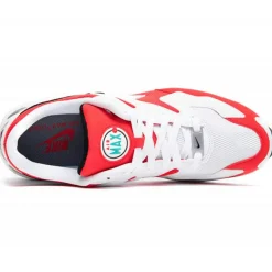 Discount Nike Baskets en Cuir & Mesh Air Max 2 Light blanc/rouge