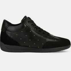 Best Geox Baskets en Cuir & Velours de Cuir Myria noires