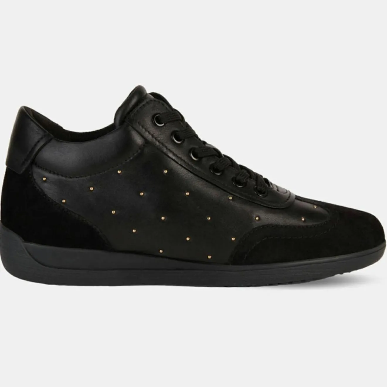 Best Geox Baskets en Cuir & Velours de Cuir Myria noires