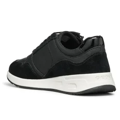 Outlet Geox Baskets en Cuir & Velours de Cuir Bulmya noires