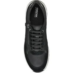 Outlet Geox Baskets en Cuir & Velours de Cuir Bulmya noires