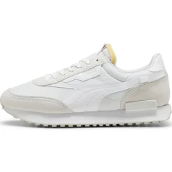 Discount Puma Baskets en Cuir & Velours de Cuir Future Rider Play blanches