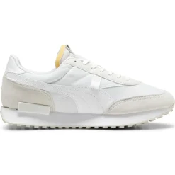 Discount Puma Baskets en Cuir & Velours de Cuir Future Rider Play blanches