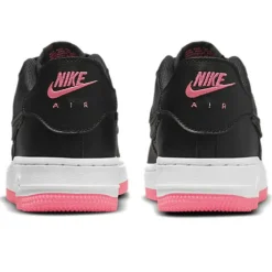 Nike Baskets en Cuir Air Force 1 Gs noir/rose