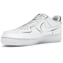 New Nike Baskets en Cuir Air Force 1 Lo blanches