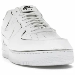 New Nike Baskets en Cuir Air Force 1 Lo blanches