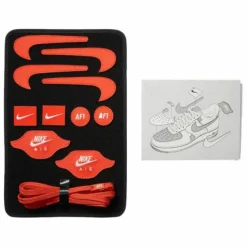 New Nike Baskets en Cuir Air Force 1 Lo blanches