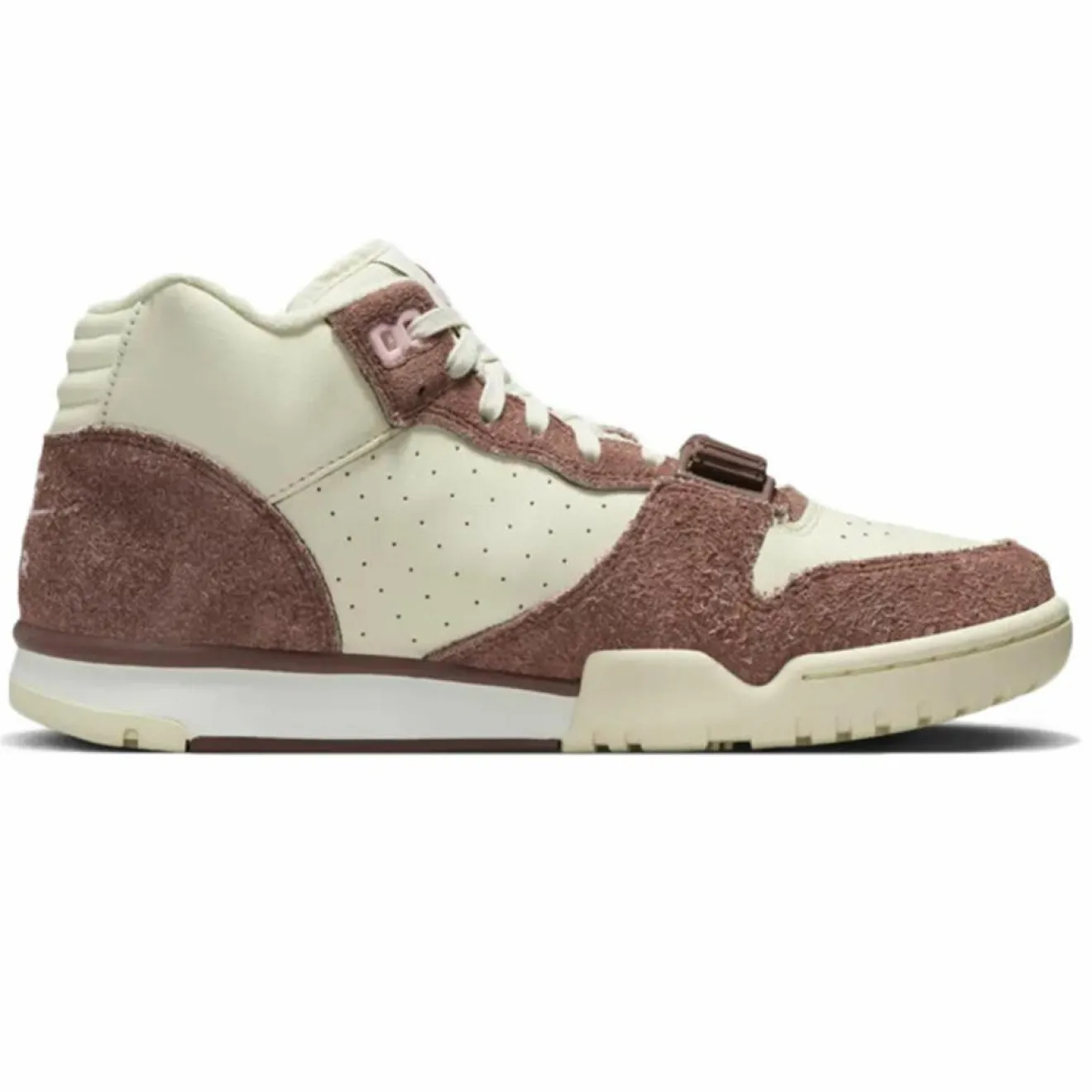 Homme Nike Baskets en Cuir Air Trainer 1 Mid marron/beige/rose