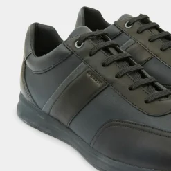 Discount Geox Baskets en Cuir Avery noires