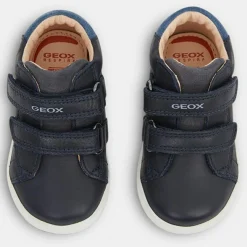 Enfant Geox Baskets en Cuir Biglia bleu marine