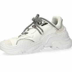 Hot N21 Baskets en Cuir blanc/multicolore