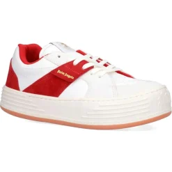 Homme Palm Angels Baskets en Cuir blanc/rouge