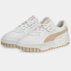 Femme Puma Baskets en Cuir Cali Dream blanc/beige