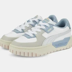 Femme Puma Baskets en Cuir Cali Dream blanc/bleu