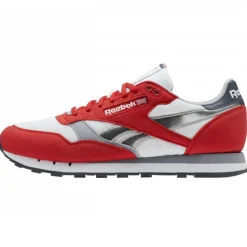 Homme Reebok Baskets en Cuir Cl Leather Rsp rouge/gris/blanc