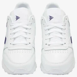 Femme Reebok Baskets en Cuir Cl Lthr Bicolore blanc/bleu