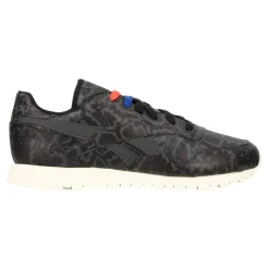 Femme Reebok Baskets en Cuir Classic Leather Snake noires