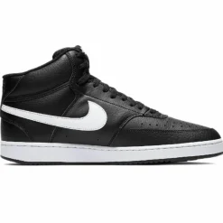 Outlet Nike Baskets en Cuir Court Vision Mid noir/blanc