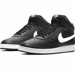 Outlet Nike Baskets en Cuir Court Vision Mid noir/blanc