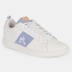 Femme Le Coq Sportif Baskets en Cuir Courtclassic blanc/belu