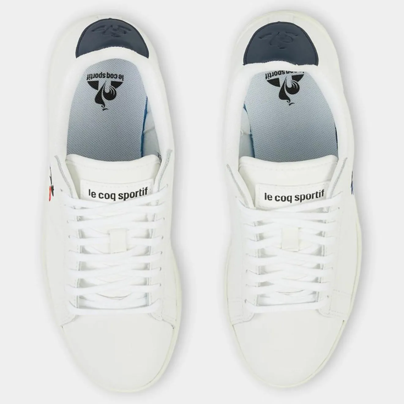 Le Coq Sportif Baskets en Cuir Courtset blanc/noir