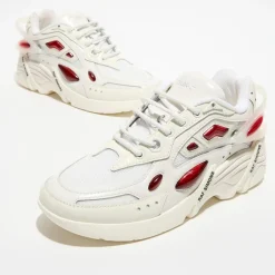 Femme Raf Simons Baskets en Cuir Cylon-21 blanc/rouge
