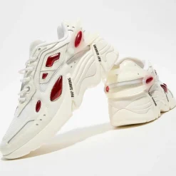 Femme Raf Simons Baskets en Cuir Cylon-21 blanc/rouge