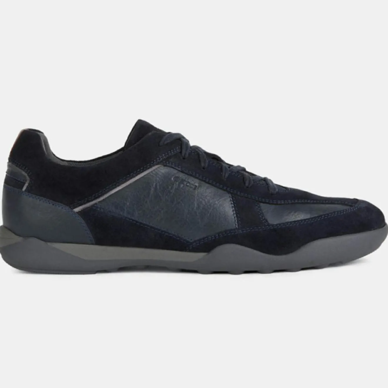 Clearance Geox Baskets en Cuir et Velours de Cuir Metodo bleu marine