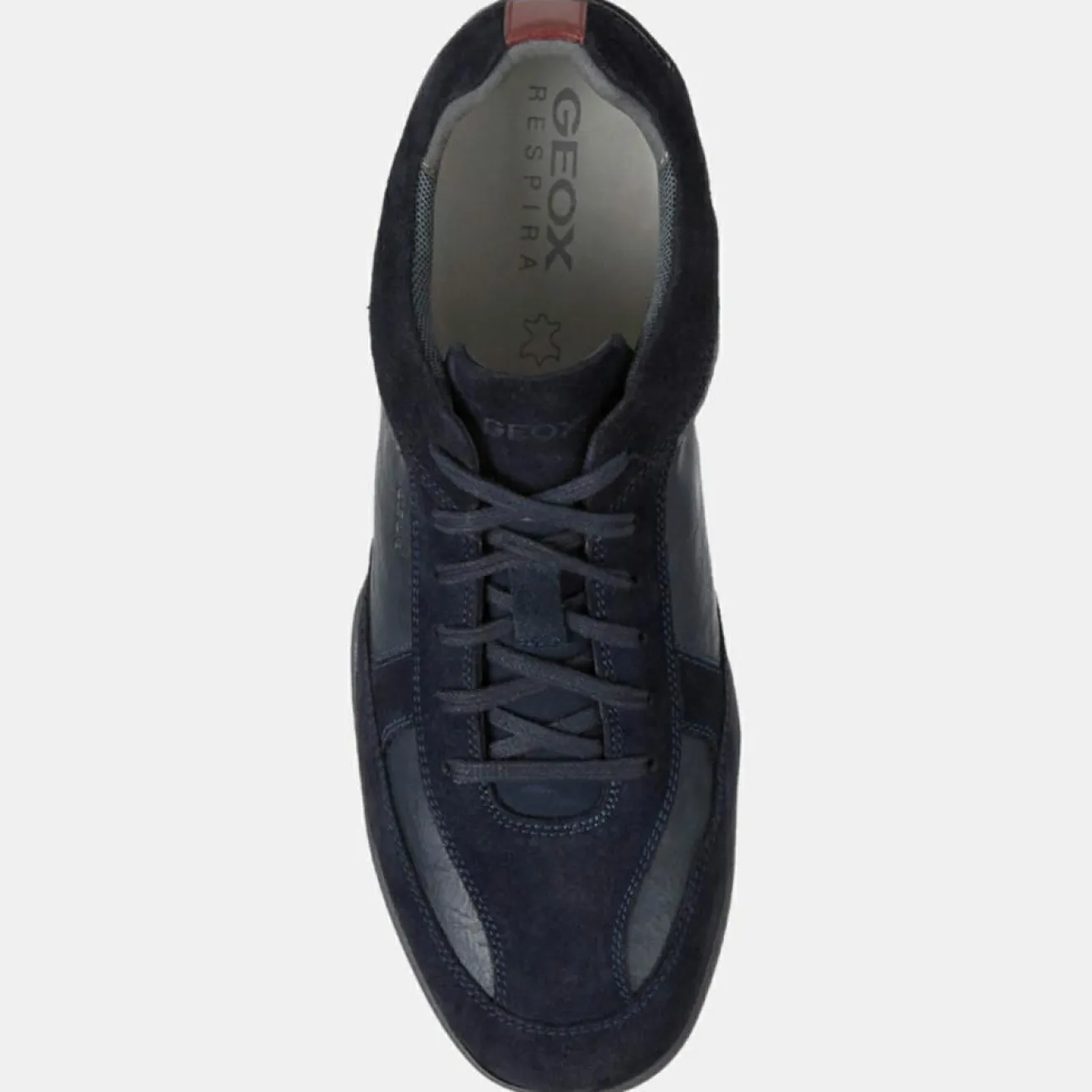 Clearance Geox Baskets en Cuir et Velours de Cuir Metodo bleu marine