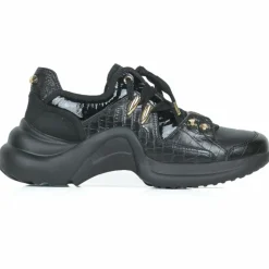 Hot Mi/Mai Baskets en Cuir Finn noires