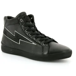 Hot Palladium Baskets en Cuir Flash noires