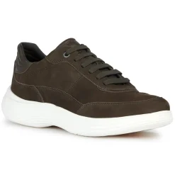 Homme Geox Baskets en Cuir Fluctis militaire