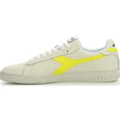 Femme Diadora Baskets en Cuir Game L Fluo Wax blanc/jaune fluo