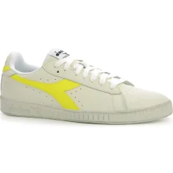 Femme Diadora Baskets en Cuir Game L Fluo Wax blanc/jaune fluo