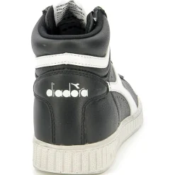 Femme Diadora Baskets en Cuir Game L Hi Waxed noir/blanc