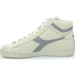Femme Diadora Baskets en Cuir Game L Hi Waxed blanc/gris