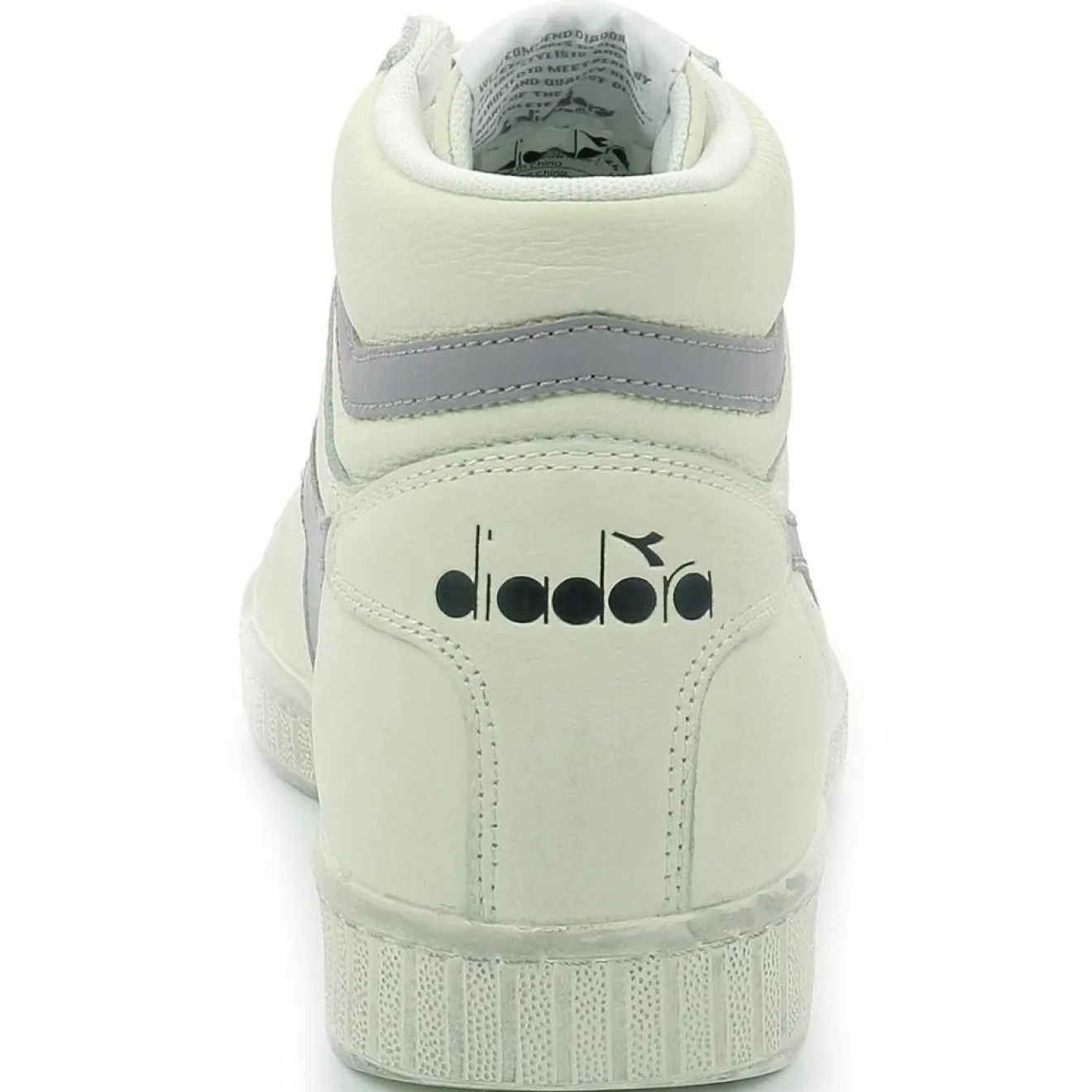 Femme Diadora Baskets en Cuir Game L Hi Waxed blanc/gris