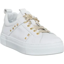 Discount Patrizia Pepe Baskets en Cuir Jordy blanches