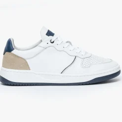 Bocage Baskets en Cuir Kadapa blanc/beige/bleu