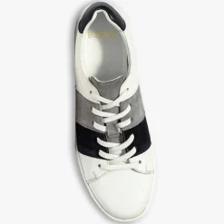 Discount Bocage Baskets en Cuir Kemo blanc/gris/marine