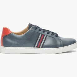 Homme Bocage Baskets en Cuir Kessy bleu marine