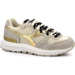 Diadora Baskets en Cuir Kmaro 42 Metal taupe/doré