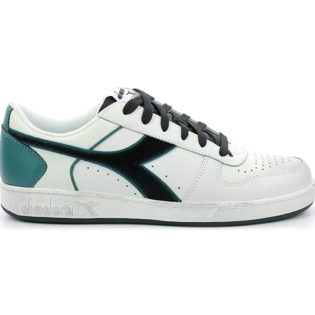 Femme Diadora Baskets en Cuir Magic Bas Low I blanc/pacifique