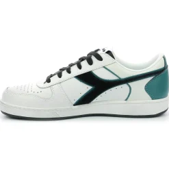 Femme Diadora Baskets en Cuir Magic Bas Low I blanc/pacifique