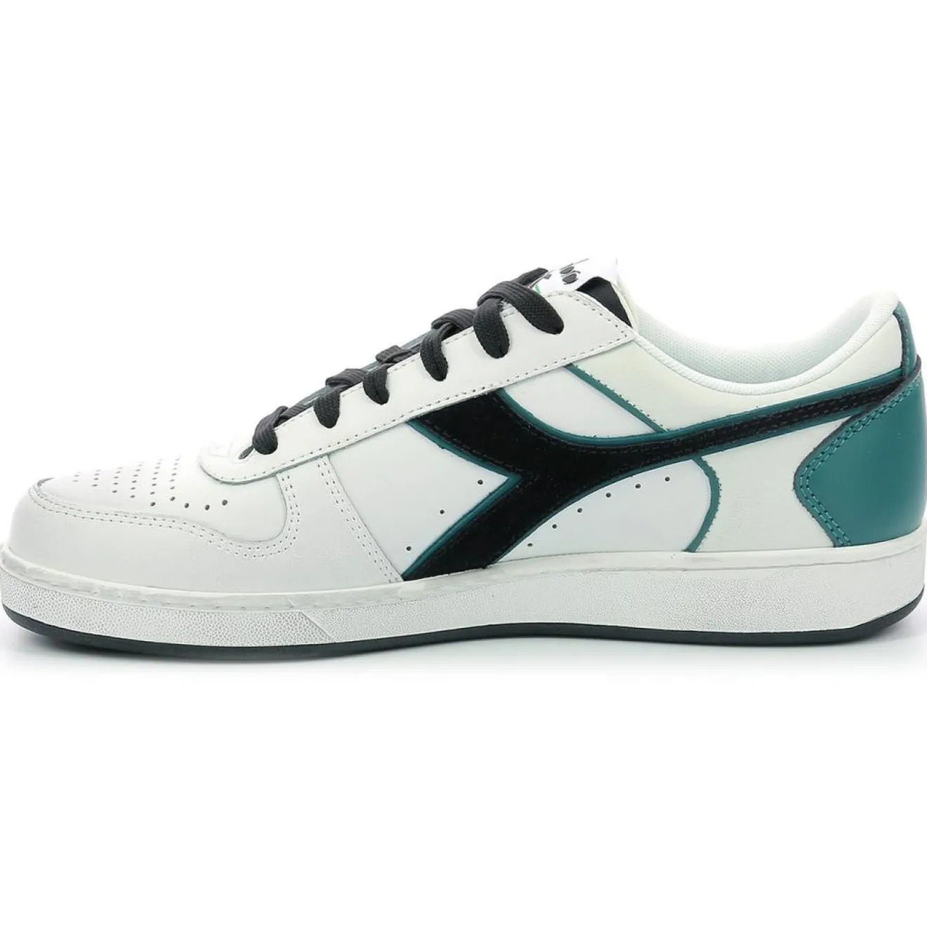 Femme Diadora Baskets en Cuir Magic Bas Low I blanc/pacifique