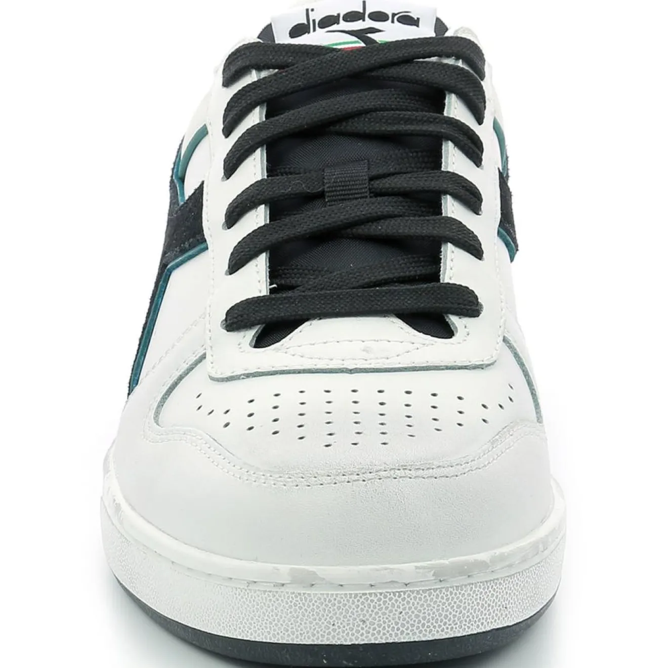 Femme Diadora Baskets en Cuir Magic Bas Low I blanc/pacifique