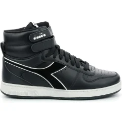 Femme Diadora Baskets en Cuir Magic Bas Mid I noires