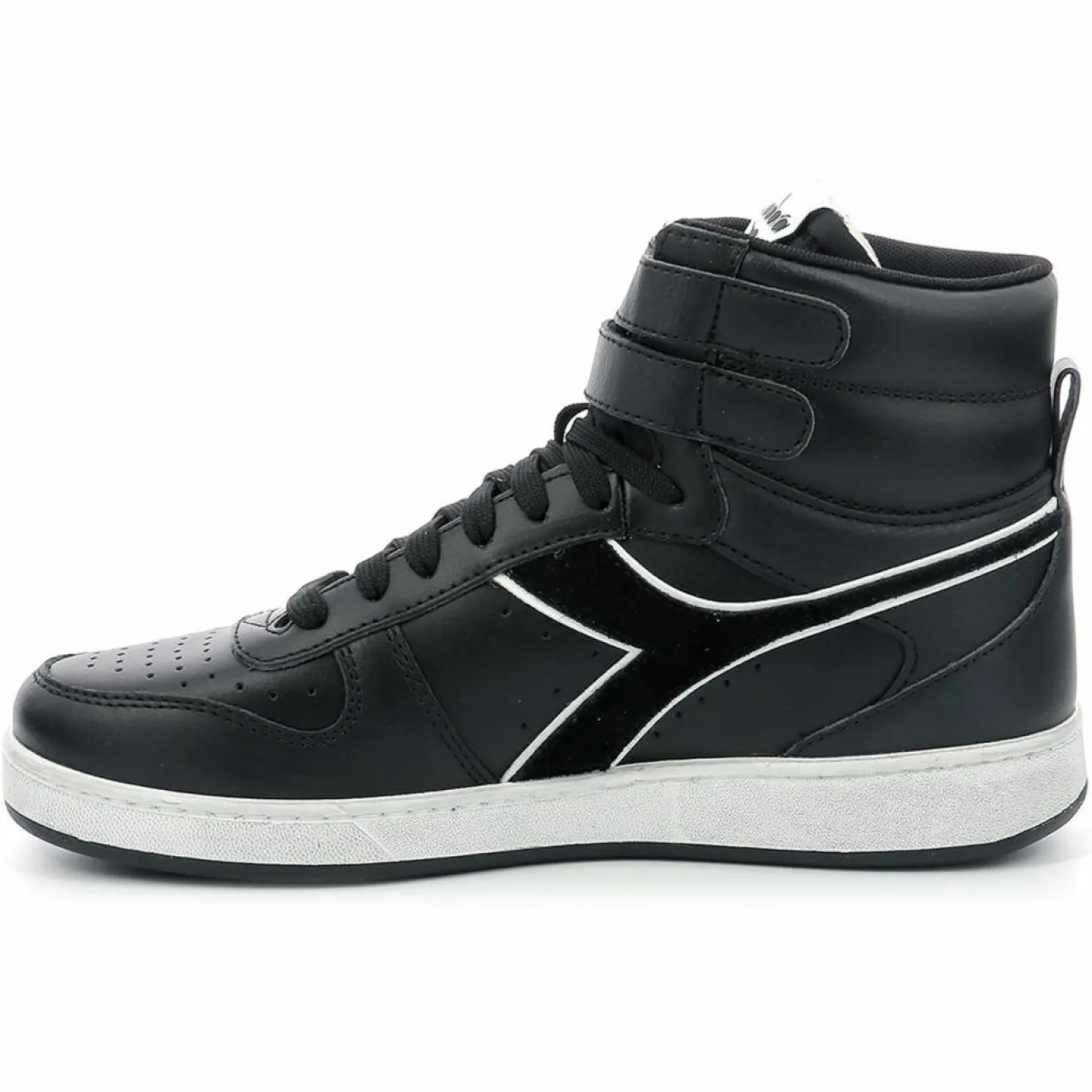 Femme Diadora Baskets en Cuir Magic Bas Mid I noires