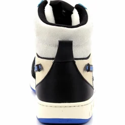 Sale Diadora Baskets en Cuir Magic Baske Mi blanc/bleu/noir